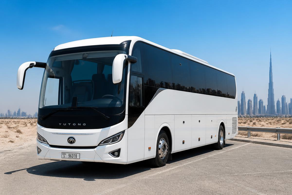 50-Seat Luxury Coach for rent with driver in Dubai